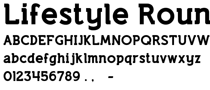 Lifestyle Rounded M54 font